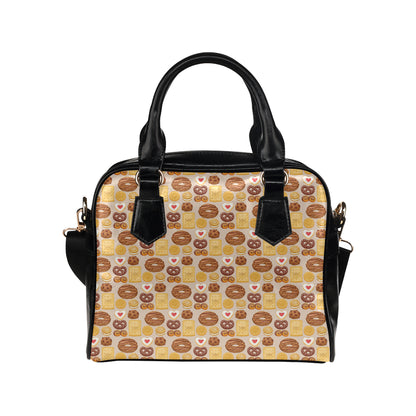 Cookie Pattern Print Design 02 Shoulder Handbag