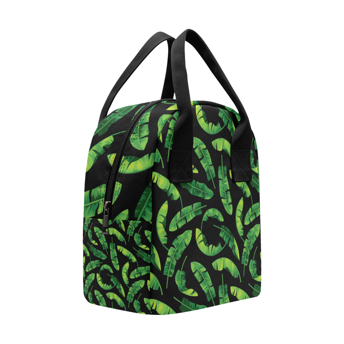 Banana Leaf Pattern Print Design BL02 Insulated Lunch Bag
