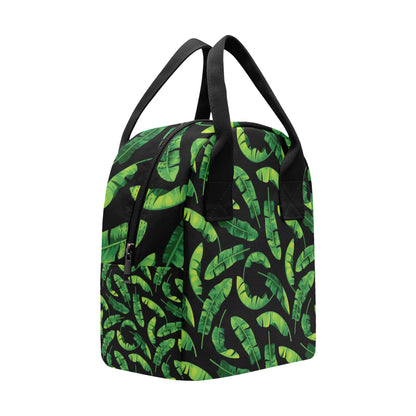 Banana Leaf Pattern Print Design BL02 Insulated Lunch Bag