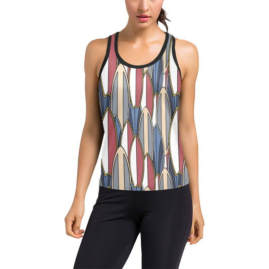 Surf board Pattern Women's Racerback Tank Top