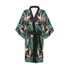 Bird Of Paradise Pattern Print Design BOP03 Women's Short Kimono