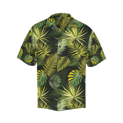 Palm Leaf Pattern Print Design A05 Men's Hawaiian Shirt