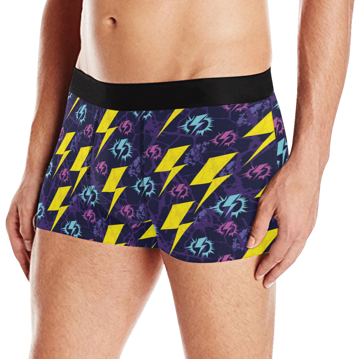 Lightning Thunder Pattern Print Design 01 Men's Boxer Briefs