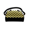 Checkered Yellow Pattern Print Design 03 Shoulder Handbag
