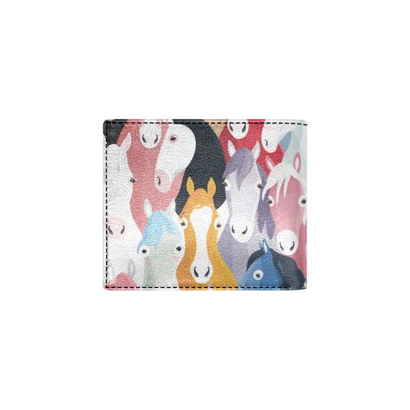 Colorful Horse Pattern Men's ID Card Wallet