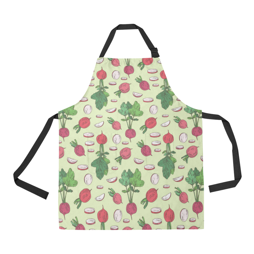 Radish Pattern Print Design A04 Apron with Pocket