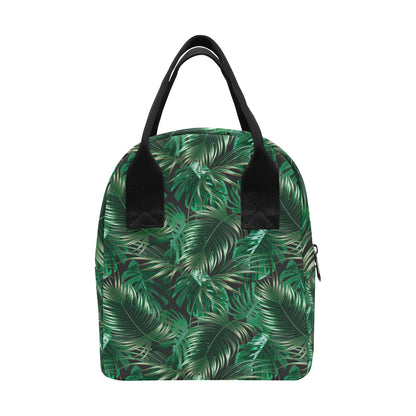 Tropical Flower Pattern Print Design TF012 Insulated Lunch Bag