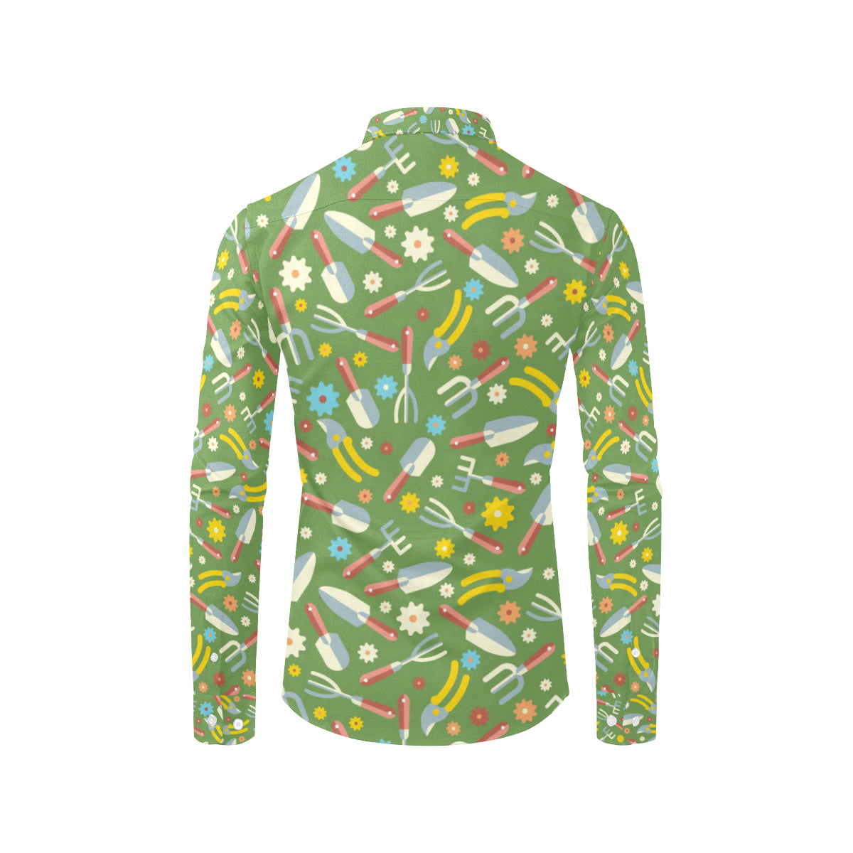 Gardening Pattern Print Design G06 Men's Long Sleeve Shirt