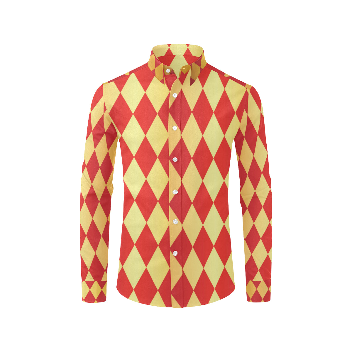 Harlequin Pattern Print Design 03 Men's Long Sleeve Shirt