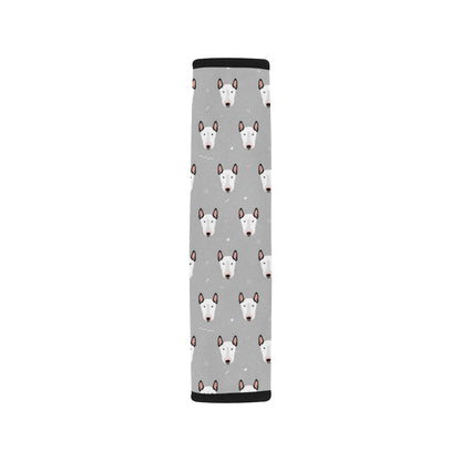 Bull Terrier Head Print Pattern Car Seat Belt Cover
