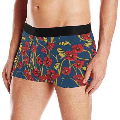 Pansy Pattern Print Design A01 Men's Boxer Briefs