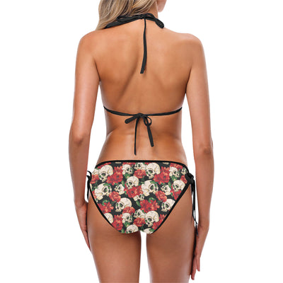 Skull Red Rose Bikini