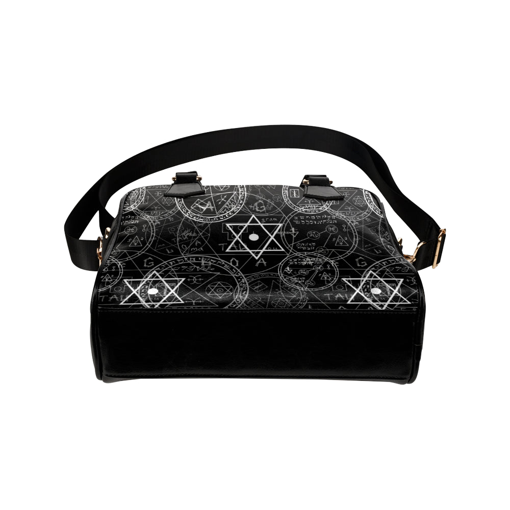 Pentagram Pattern Print Design A01 Shoulder Handbag