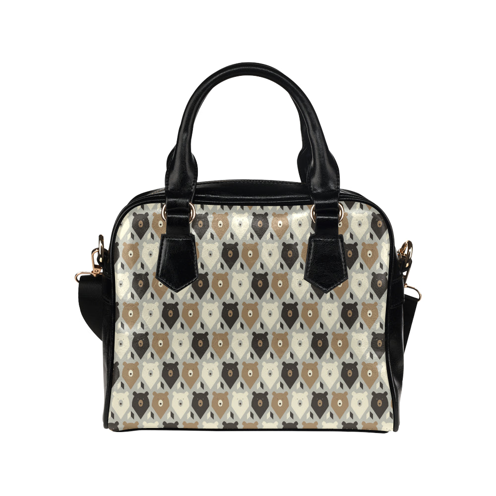 Bear Pattern Print Design 04 Shoulder Handbag