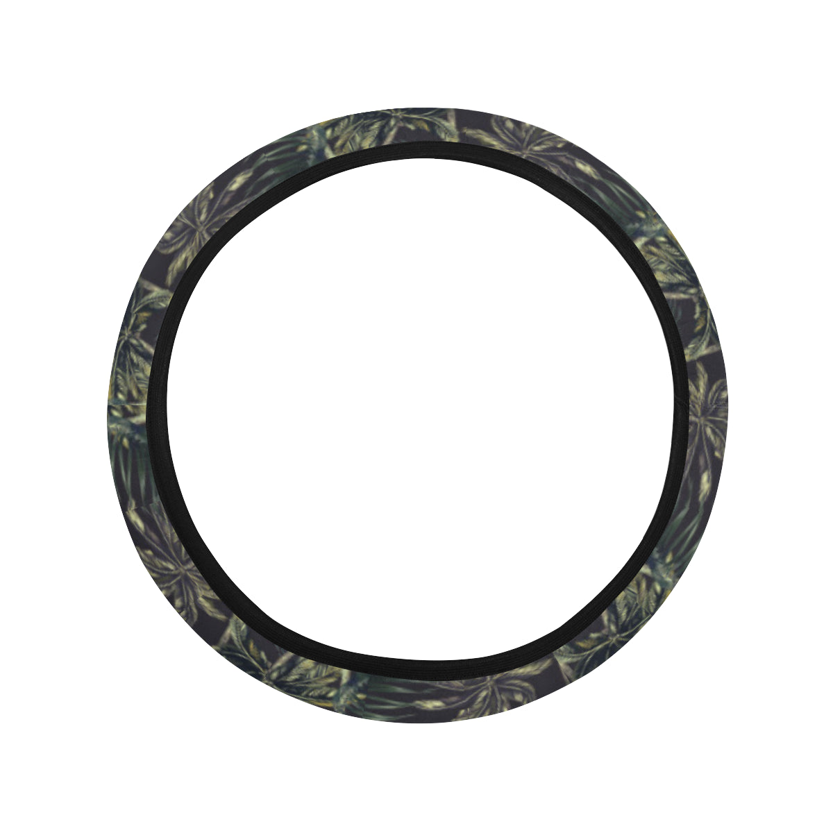 Palm Tree Background Design Print Steering Wheel Cover with Elastic Edge
