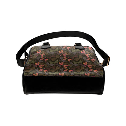 Dragonfly Pattern Print Design 02 Shoulder Handbag
