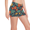 Marigold Pattern Print Design MR01 Yoga Shorts