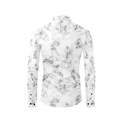 Marble Pattern Print Design 01 Men's Long Sleeve Shirt