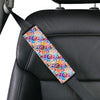 Peace Sign Patchwork Design Print Car Seat Belt Cover