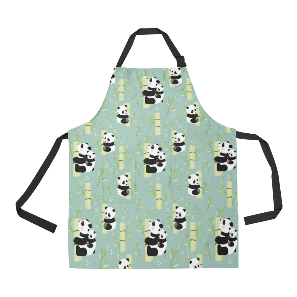 Panda Pattern Print Design A03 Apron with Pocket