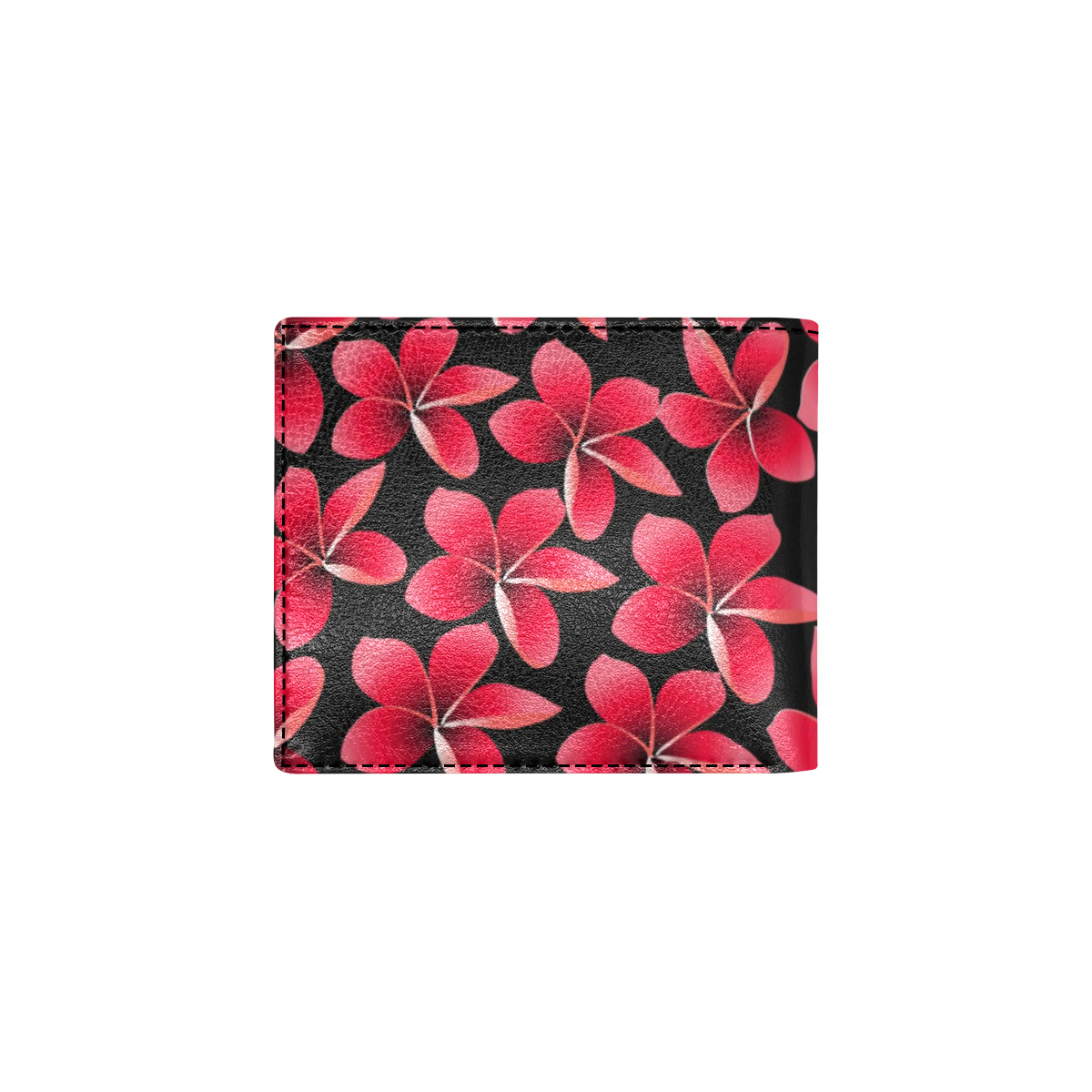 Red Plumeria Pattern Print Design PM025 Men's ID Card Wallet