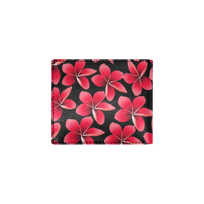 Red Plumeria Pattern Print Design PM025 Men's ID Card Wallet