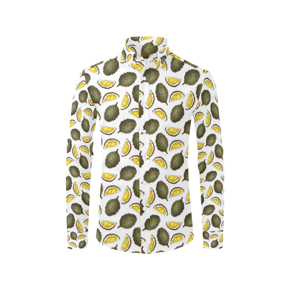Durian Pattern Print Design DR03 Men's Long Sleeve Shirt