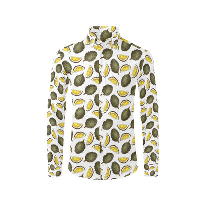 Durian Pattern Print Design DR03 Men's Long Sleeve Shirt