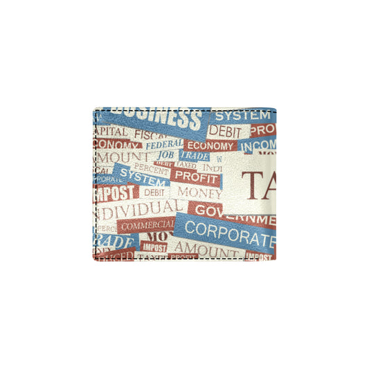 Accounting Financial Pattern Print Design 01 Men's ID Card Wallet
