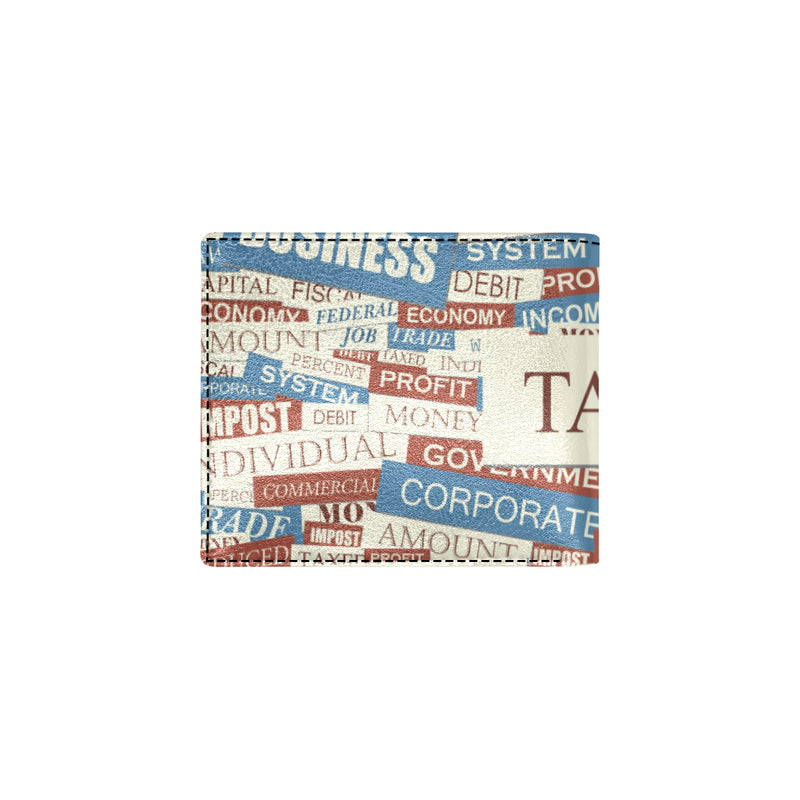 Accounting Financial Pattern Print Design 01 Men's ID Card Wallet