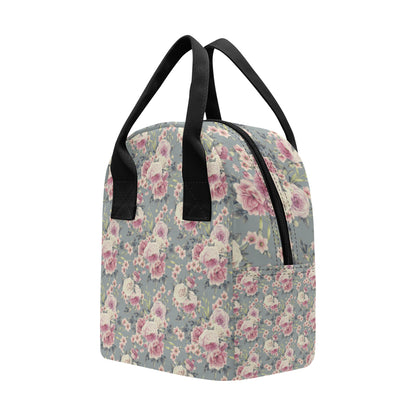 Peony Pattern Print Design PE05 Insulated Lunch Bag