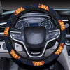 Camfire marshmallow Camping Design Print Steering Wheel Cover with Elastic Edge