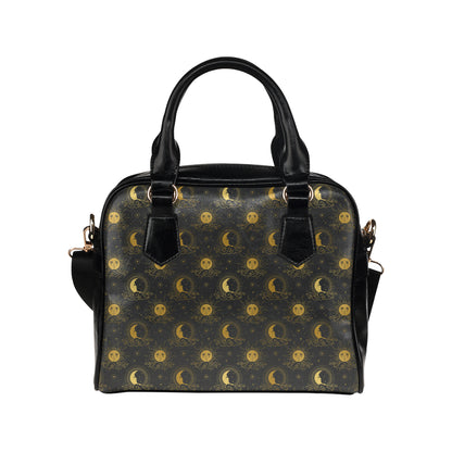 Celestial Moon Sun Pattern Print Design 05 Shoulder Handbag