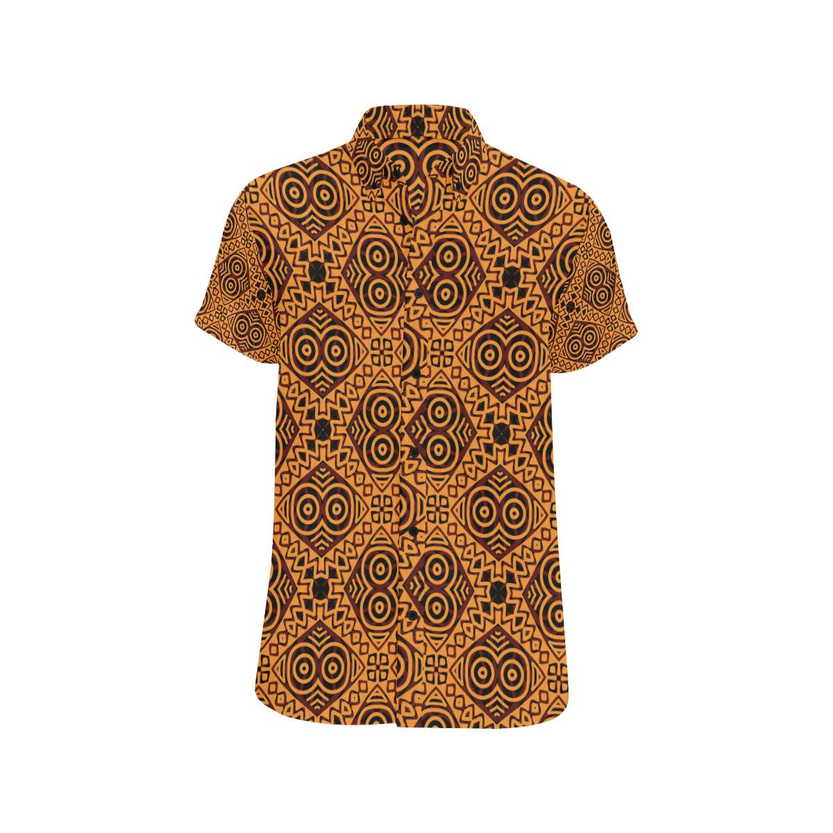 African Pattern Print Design 05 Men's Short Sleeve Button Up Shirt