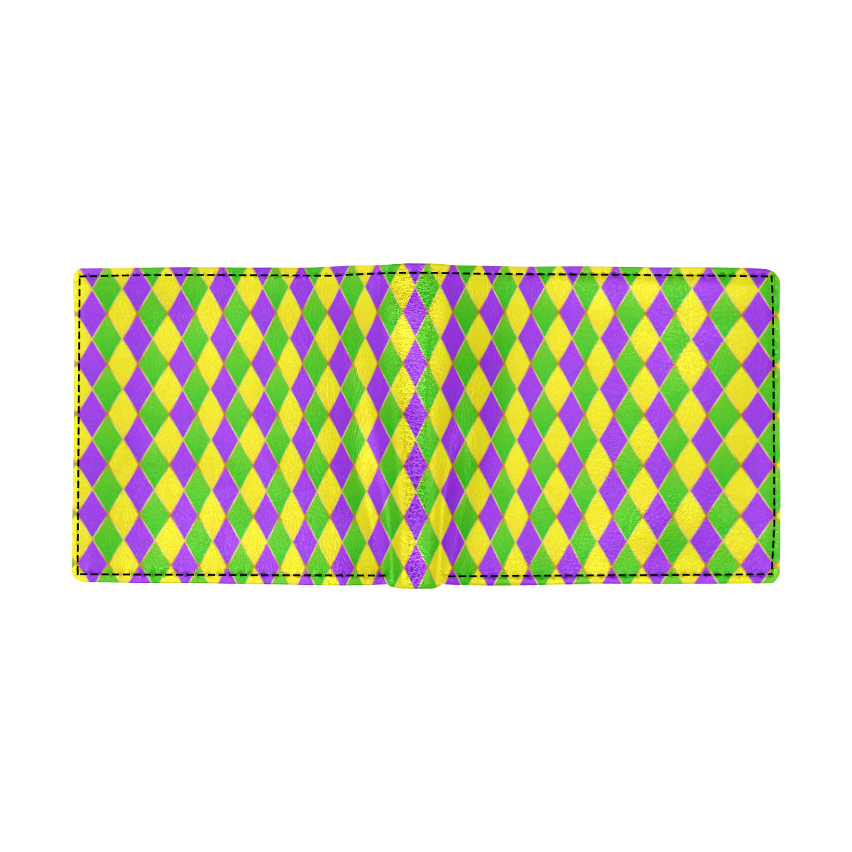 Mardi Gras Pattern Print Design 01 Men's ID Card Wallet
