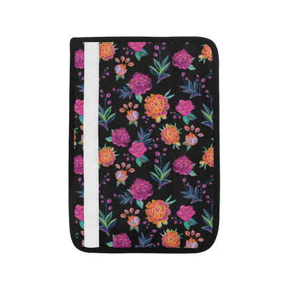 Marigold Pattern Print Design MR02 Car Seat Belt Cover