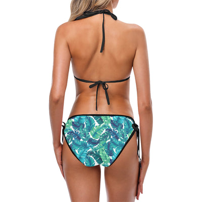 Brightness Tropical Palm Leaves Bikini