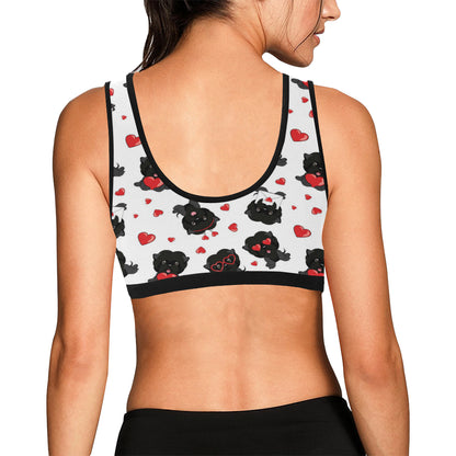 Affenpinscher Pattern Print Design 01 Sports Bra