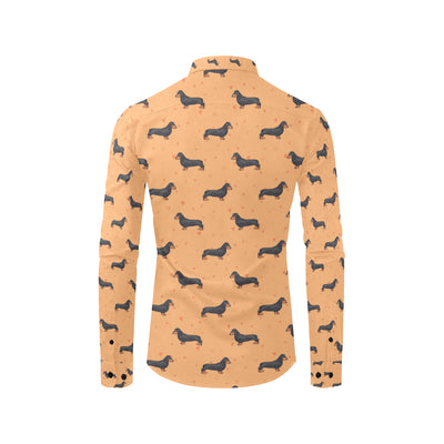 Dachshund Draw Print Pattern Men's Long Sleeve Shirt