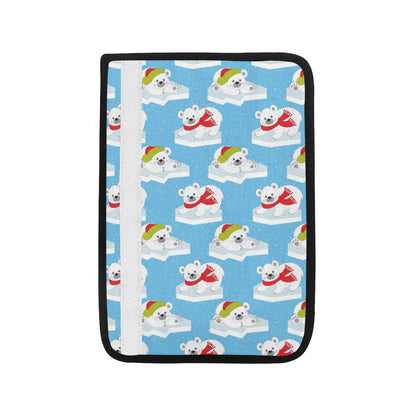 Polar Bear Pattern Print Design PB06 Car Seat Belt Cover