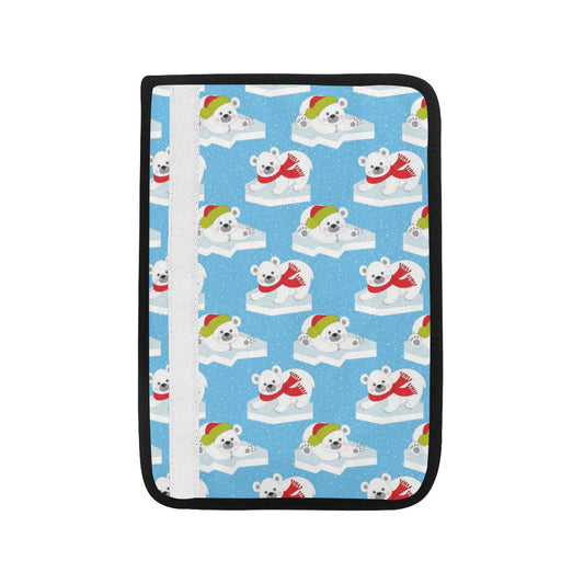 Polar Bear Pattern Print Design PB06 Car Seat Belt Cover