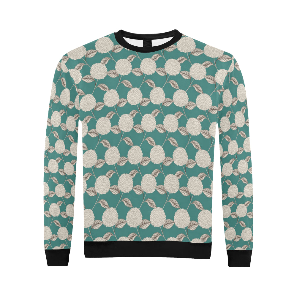 Hydrangea Pattern Print Design HD03 Men Long Sleeve Sweatshirt
