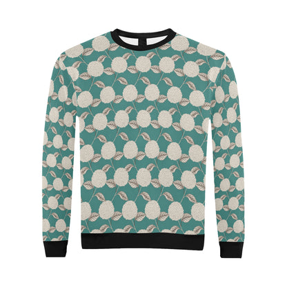 Hydrangea Pattern Print Design HD03 Men Long Sleeve Sweatshirt