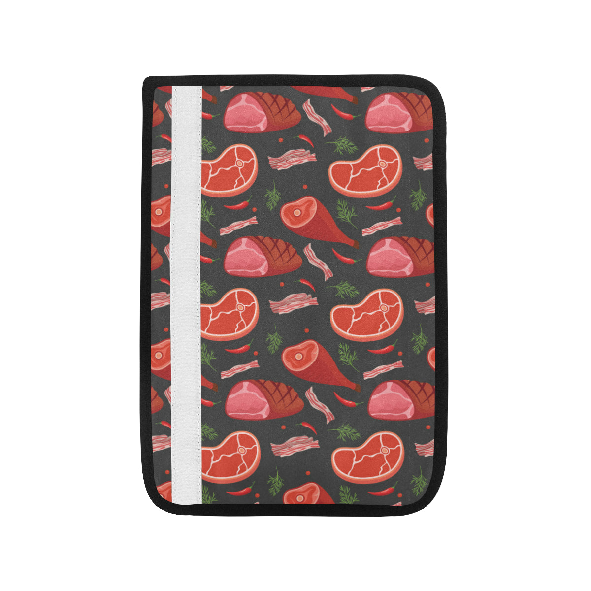 Meat Pattern Print Design 03 Car Seat Belt Cover