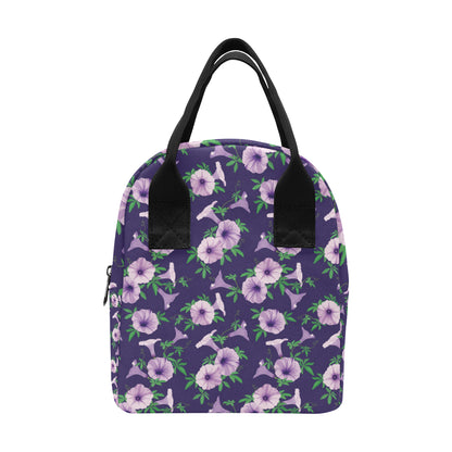 Morning Glory Pattern Print Design MG01 Insulated Lunch Bag