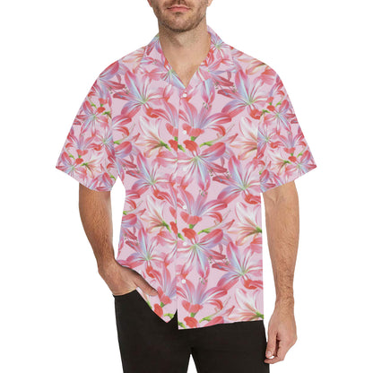 Amaryllis Pattern Print Design 02 Men's Hawaiian Shirt