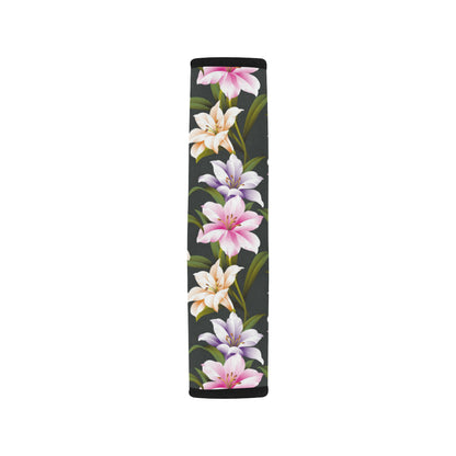 Lily Pattern Print Design LY01 Car Seat Belt Cover