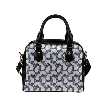 Cat Pattern Print Design 06 Shoulder Handbag