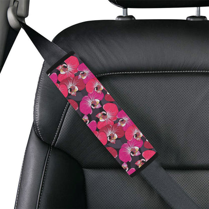 Orchid Red Pattern Print Design OR05 Car Seat Belt Cover