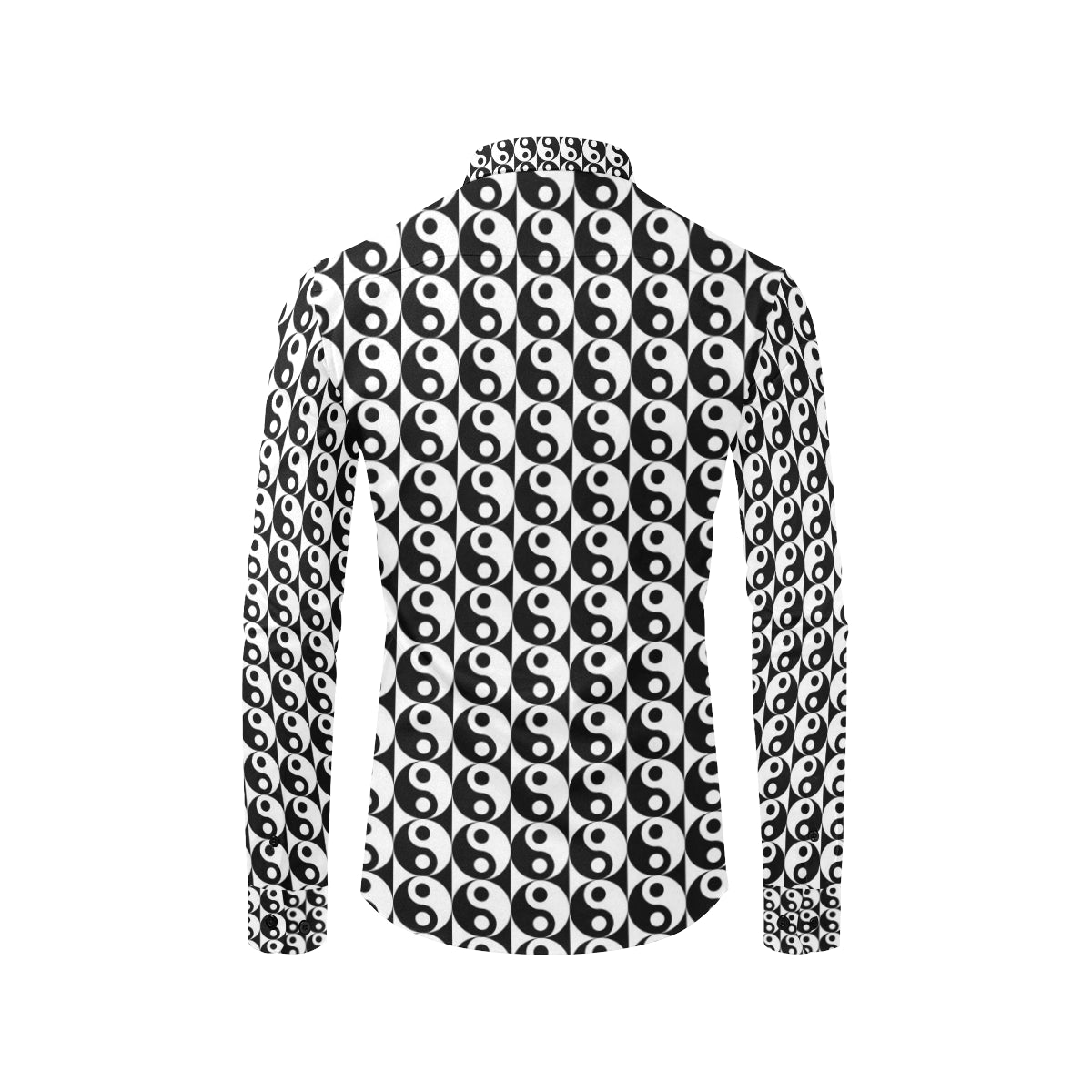 Yin Yang Classic Pattern Design Print Men's Long Sleeve Shirt